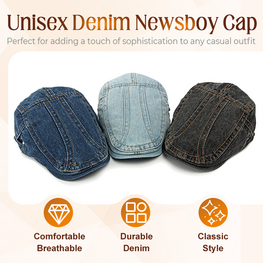 Unisex newsboy sapka farmerből