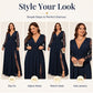 👗 👗 Női elegáns V-nyakú csipkebetétes maxiruha