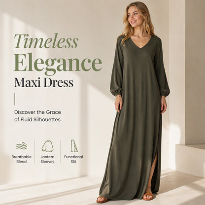 👗 Elegáns hasított maxiruha