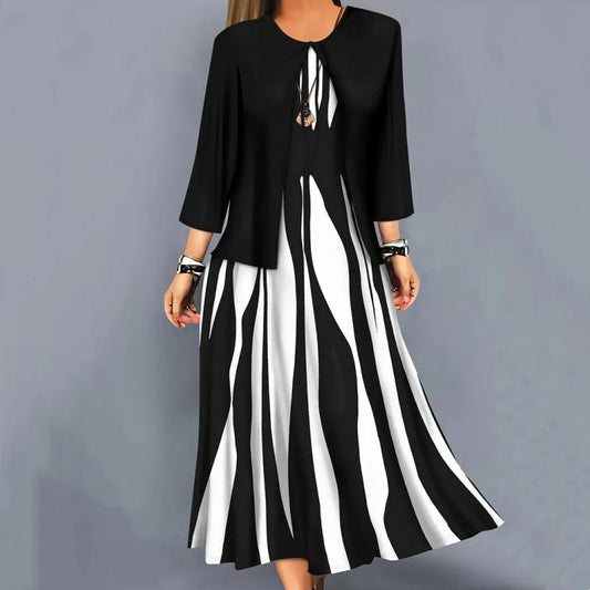 Women's 2-Piece Sleeveless Dress and Cardigan Set