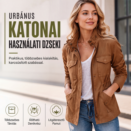 Zsebes női utility dzseki