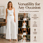 Women's Smocked Elastic Waist Wide-Leg Pants
