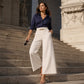 Women's Smocked Elastic Waist Wide-Leg Pants