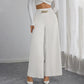 Women's Smocked Elastic Waist Wide-Leg Pants