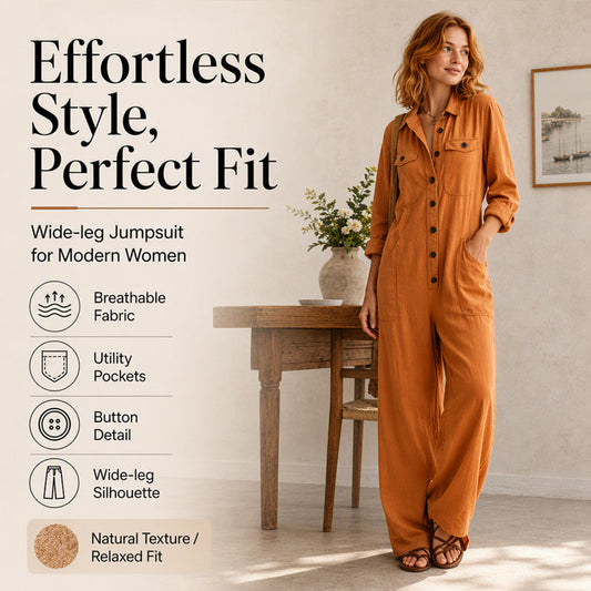 ✨ Női széles szárú cargo overall