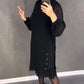 Women's Round Neck Solid Color Rhinestone Dress