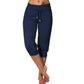 3/4 High-Waist Slim Fit Drawstring Pocket Joggers