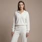 Women's Long Sleeve Top and Wide-Leg Pants Set