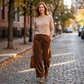 Casual Loose Fit Corduroy Trousers for Women