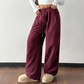 Casual Loose Fit Corduroy Trousers for Women