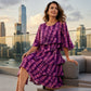 Women's Floral Print Ruffle Tiered Dress