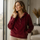Women's Hoodie Button Down Sweatshirt