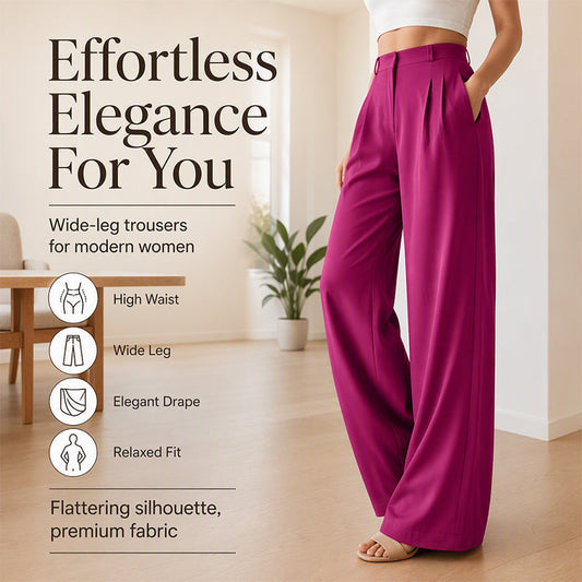 Women's High Waisted Wide Leg Suit Pants