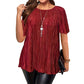 Hízelgő redőzött plus size blúz