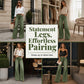 👕 👖 Hosszabbnak tűnő lábak, kényelmes viselet | Női vintage magas derekú, széles szárú farmer