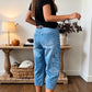 📢Saisonmitte-Sale: 50 % Rabatt – nur für kurze Zeit ⏰Lässige, elastische, verkürzte Jeanshose für Damen