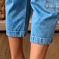 📢Saisonmitte-Sale: 50 % Rabatt – nur für kurze Zeit ⏰Lässige, elastische, verkürzte Jeanshose für Damen