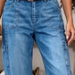 📢Saisonmitte-Sale: 50 % Rabatt – nur für kurze Zeit ⏰Lässige, elastische, verkürzte Jeanshose für Damen