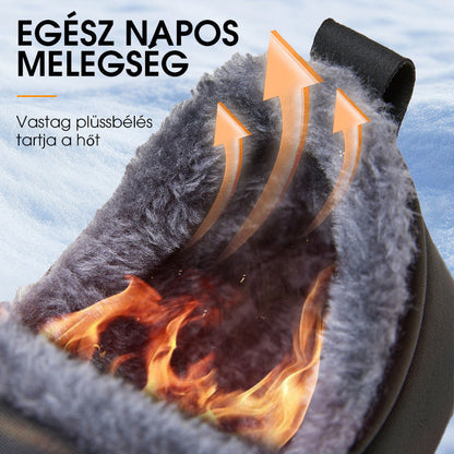 👢 Plüssbéléssel Megerősített Vastag Téli Hócsizma