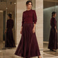 👗 🍂Női egyszínű hosszú ujjú pulóver & pliszírozott aljú ruha