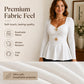 ✨ Női V-nyakú peplum felső virágdíszekkel