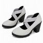 ✨ 👟 Pantofi Mary Jane pentru femei, cu vârf rotund și curele încrucișate
