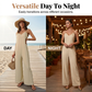 ✨ Női Casual V-nyakú, vékony pántos jumpsuit