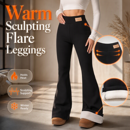 👕 Női plüss béléses, kiszélesedő szárú leggings