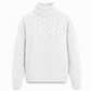 🧶 ✨ Kötött garbós pulóver, hétköznapi, egyszínű