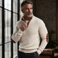 👕 🏷️ Emelt textúra | Férfi kordbársony állógalléros pulóver