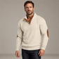 👕 🏷️ Emelt textúra | Férfi kordbársony állógalléros pulóver