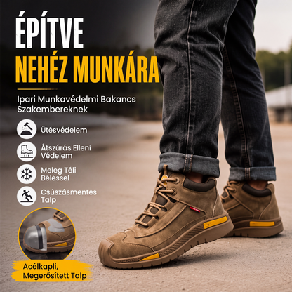 👟 Férfi ütésálló acél orrú biztonsági cipők