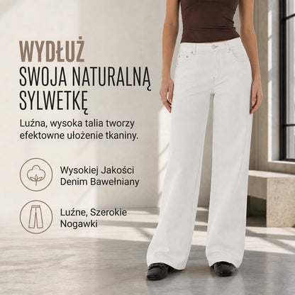 ✨ Női retró farmernadrág magas derékkal és széles szárral