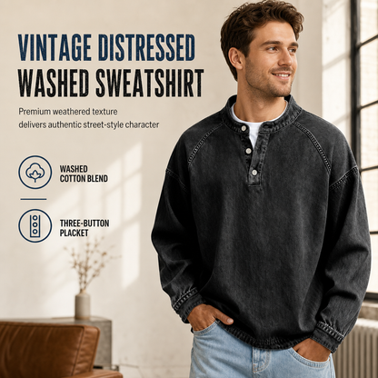 👕 Férfi vintage alkalmi laza szabású pulóver