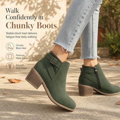 👢 Női Martin-stílusú velúr csizma