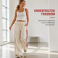 Women’s Striped Drawstring Wide-Leg Pants with Pockets