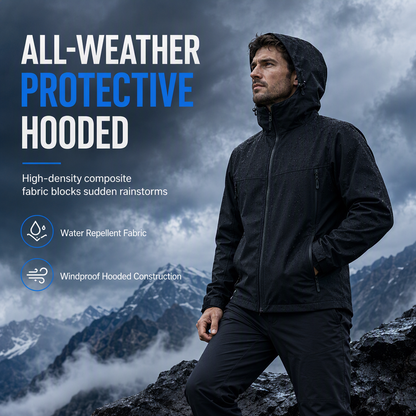 🧥 Uniszex kültéri kapucnis softshell kabát