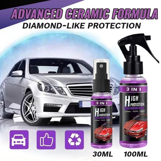 🔥3-IN-1 Nagy védelmet nyújtó gyors autó bevonó spray🚘